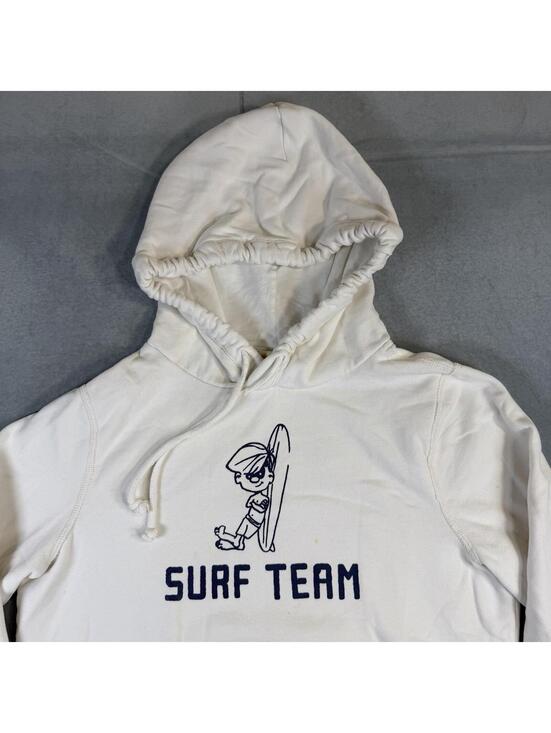 Hollister Other - VTG Hollister Hoodie Mens Large White Surf Team Graphic Pullover Sweatshirt Y2K